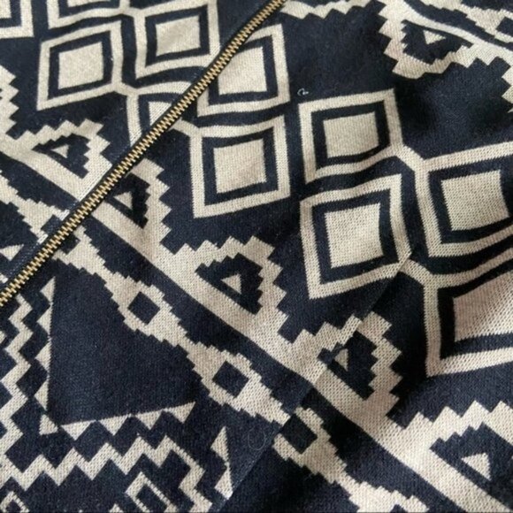 Tahari Aztec Ponte dress black and Ivory size 10 - Picture 7 of 8